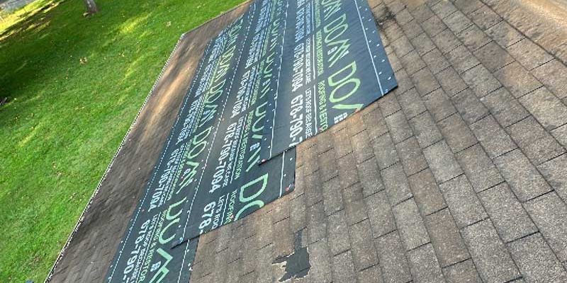 Emergency Roof Tarping & Roof Repairs 5 Temporary emergency roof tarping, Suwanee, Atlanta