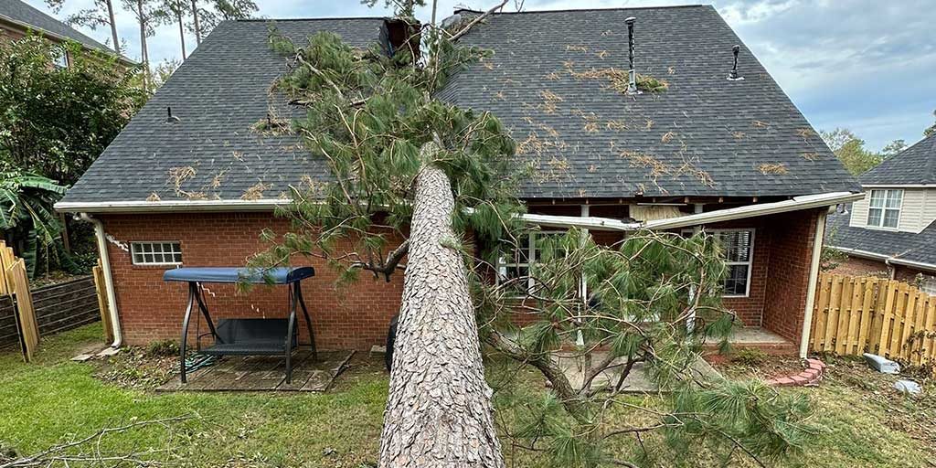 Services 6 Storm damage on roofs and structures during Hurricane Helene in Augusta, GA