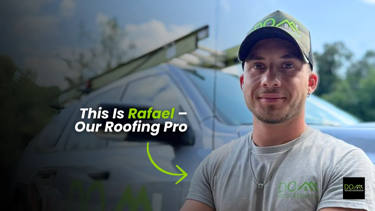 Professional headshot of Rafael, a project manager at Dom Roofing & Restoration, who assists homeowners with roof insurance claims in Buford.