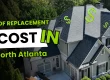 Featured image for a guide to roof replacement costs in North Atlanta, showing a newly installed architectural shingle roof on a home in the Suwanee, GA area.