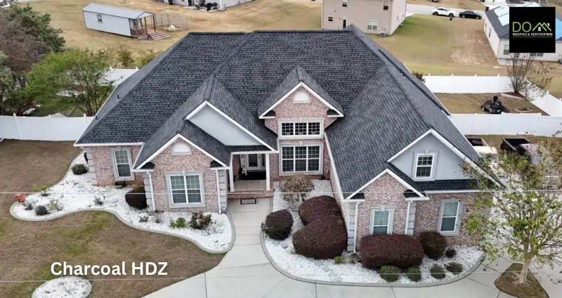 Charcoal Timberline HDZ shingles installed by Dom Roofing & Restoration on a home in Sandy Springs GA