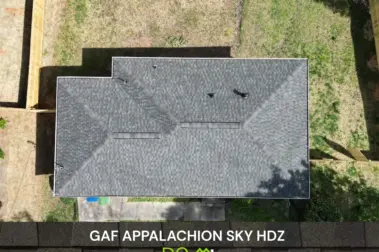 Roof replacement with GAF Appalachian Sky HDZ shingles – Dom Roofing & Restoration – roof shingle color in Dunwoody.