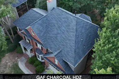 Roof replacement with GAF Charcoal UHDZ shingles – Dom Roofing & Restoration – roof shingle color in Dunwoody.