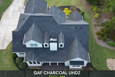 Roof replacement with GAF Charcoal UHDZ shingles – Dom Roofing & Restoration – roof shingle color in Alpharetta.