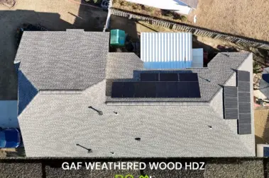 Roof replacement with GAF Weatherwood HDZ shingles – Dom Roofing & Restoration – roof shingle color in Duluth.