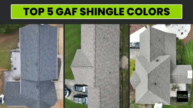 Top 5 GAF Timberline HDZ shingle colors installed by Dom Roofing & Restoration on Georgia homes