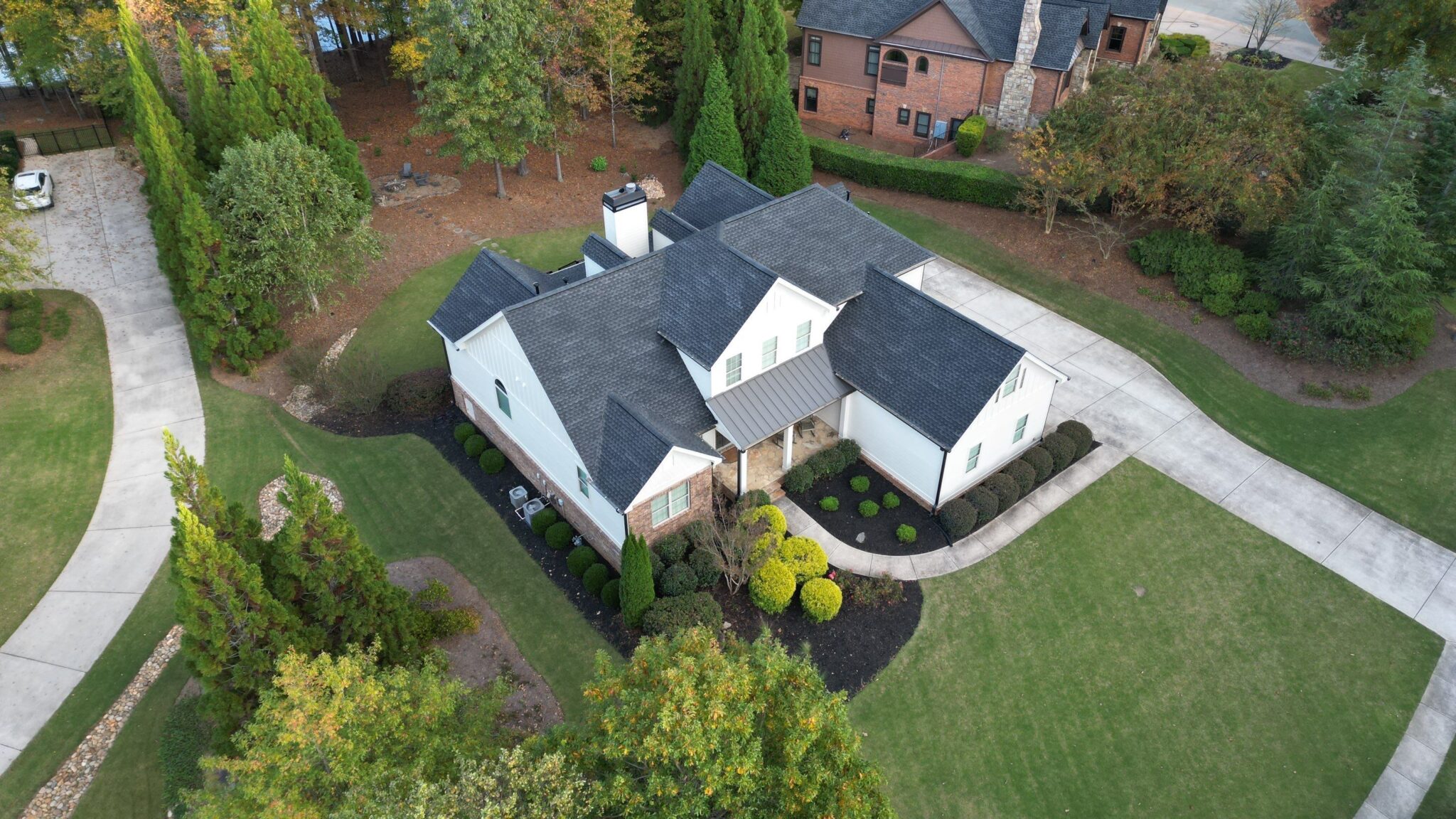 Roofing Company in Kennesaw, GA 1 Completed gray architectural shingle roof replacement on a craftsman home in the Kennesaw, GA area