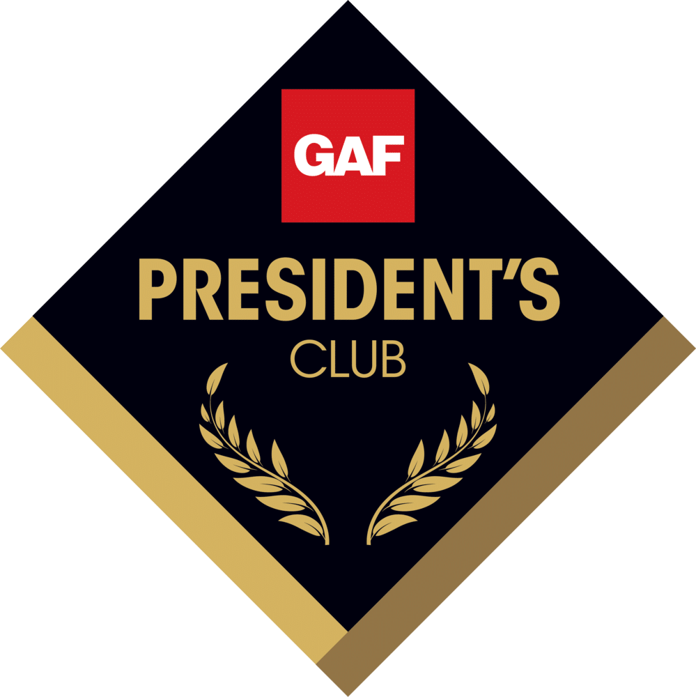 GAF President’s Club Award — DOM Roofing & Restoration GAF President’s Club Award Winner — DOM Roofing & Restoration